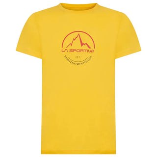 LA SPORTIVA LOGO TEE YELLOW T-SHIRT IN COTONE