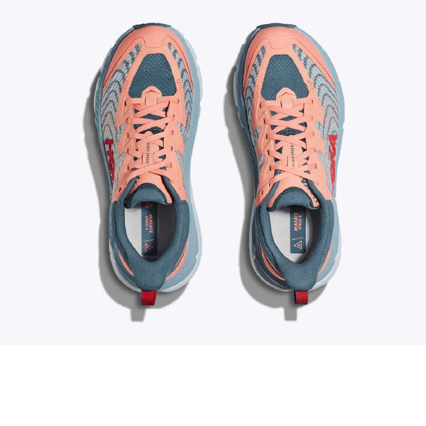 HOKA MAFATE SPEED 4 DONNA SCARPA REATTIVA DA TRAIL RUNNING IN SUOLA VIBRAM MEGAGRIP  - COLORE: Papaya / Real Teal