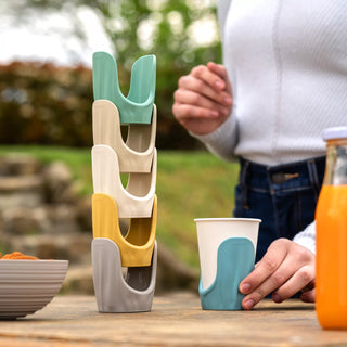 GUZZINI Set 6 reggibicchieri realizzati in plastica riciclata
