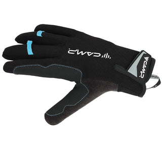 CAMP GUANTI DA ARRAMPICATA/FERRATA START FULL FINGER Colore Nero/Celeste