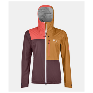 ORTOVOX 3L ORTLER JACKET DONNA GIACCA HARDSHELL ROBUSTA, ANTIVENTO E IMPERMEABILE PER USO ALPINO Colore Winetasting