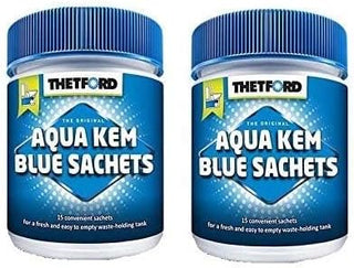 2X THETFORD AQUA KEM BLUE SACHETS BUSTINE DISGREGANTE WC