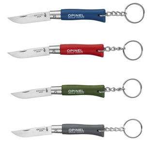 OPINEL COLTELLINO N°4 CON LAMA IN ACCIAO INOSSIDABILE 5cm E ANELLO PORTACHIAVI - DISPONIBILE IN 4 COLORI