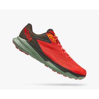 HOKA ZINAL UOMO SCARPA DA TRAIL RUNNING CON SUOLA VIBRAM MEGAGRIP Colore Fiesta/Black Olive