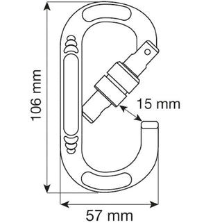 CAMP OVAL COMPACT LOCK MOSCHETTONE
