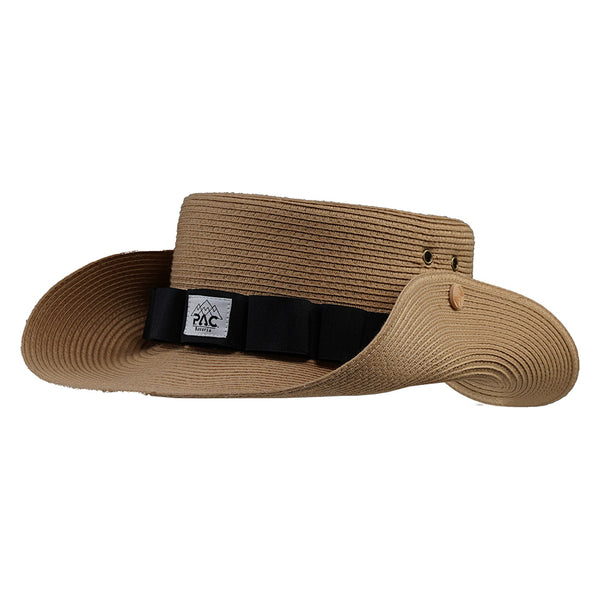 P.A.C. KRUGER BOONIE STRAW HAT BERRETTO DI PAGLIA FALDA LARGA