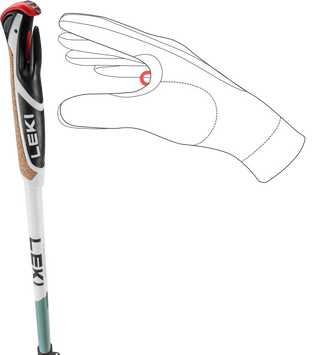 LEKI SPIN SHARK SL BASTONCINO DA NORDIC WALKING CON IMPUGNATURA IN SUGHERO