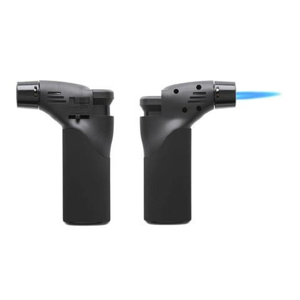 Accendini A Torcia, Accendini A Butano Ricaricabili A Getto Singolo Fiamma Per Barbecue A Candela Da Campeggio Nero E Nero - Foto 9