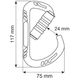 CAMP GUIDE XL 2LOCK -  MOSCHETTONE RAPIDO BI-LOCK COLORE TITANIO