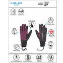 CAMP G AIR LADY GUANTI ANTIVENTO CON IMBOTTITURA PrimaLoft® TRASPIRANTE PER TREKKING E ESCURSIONISMO INVERNALE- NERO/FUCSIA