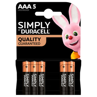 DURACELL SIMPLY MINI STILO "AAA" - CONFEZIONE DA 5PZ