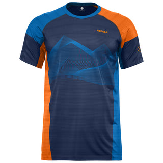 Compra midnight-blue-orange REDELK EBER T-SHIRT UOMO TECNICA E TRASPIRANTE IDEALE PER VARIE ATTIVITA' OUTDOOR  - DISPONIBILE IN VARI COLORI