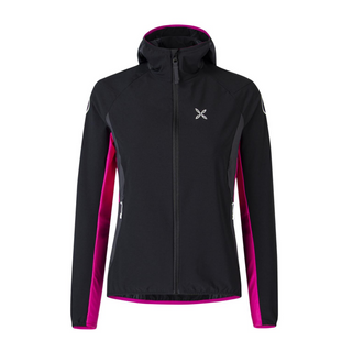 MONTURA FLASH SKY JACKET WOMAN GIACCA ANTIVENTO CON CAPPUCCIO Colore: NERO/INTENSE VIOLET