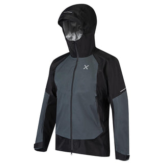 MONTURA ARGO 2 JACKET GUSCIO UOMO IMPERMEABILE ANTIVENTO 3 STRATI IN GORE-TEX - PIOMBO/NERO