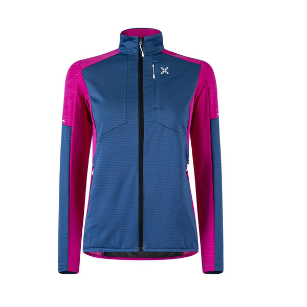 MONTURA ROCK ROSE MAGLIA WOMAN SECONDO STRATO TECNICO TRASPIRANTE - COLORE: DEEP BLUE/INTENSE VIOLET