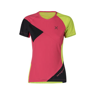 MONTURA ROCK T-SHIRT WOMAN - ROSA SUGAR/VERDE LIME