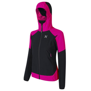 MONTURA WIND REVOLUTION HOODY JACKET SOFTSHELL DONNA Colore Intense Violet/Nero