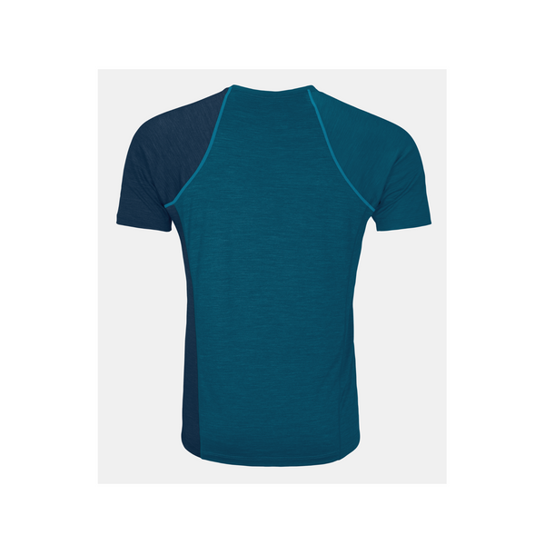 ORTOVOX 120 COOL TEC FAST UPWARD T-SHIRT UOMO IN LANA MERINO RINFRESCANTE - COLORE DEEP OCEAN
