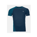 ORTOVOX 120 COOL TEC FAST UPWARD T-SHIRT UOMO IN LANA MERINO RINFRESCANTE - COLORE DEEP OCEAN