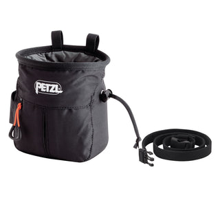 Compra black PETZL SAKAPOCHE Sacchetto portamagnesite ergonomico con tasca - NUOVO MODELLO 2024 - DISPONIBILE IN VARI COLORI