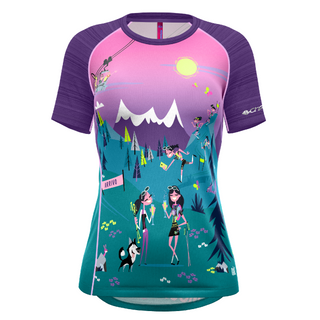 CRAZY T-SHIRT ALPINSTAR DONNA LEGGERA E TRASPIRANTE - SS24 - FANTASIA I LOVE MOUNTAIN