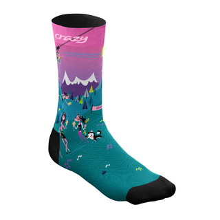 CRAZY SOCKS CALZA TECNICA ESTIVA A MEZZA ALTEZZA LEGGERA E TRASPIRANTE - DISPONIBILE IN VARIE FANTASIE!