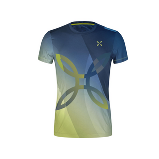 MONTURA SHADOW SUBLIME T-SHIRT UOMO DA RUNNING E ENDURANCE COLORE: DEEP BLUE/VERDE LIME