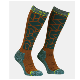 ORTOVOX SKI TOUR COMP LONG SOCKS M CALZETTONI COMODI E PREFORMATI CON MERINO A COMPRESSIONE LEGGERA PER GLI SCIALPINISTI - COLORE: DARK PACIFIC