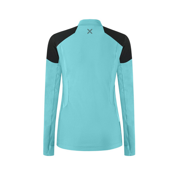 MONTURA SPITZE ZIP MAGLIA WOMAN SECONDO STRATO DONNA LEGGERO E TRASPIRANTE COLORE: CARE BLUE