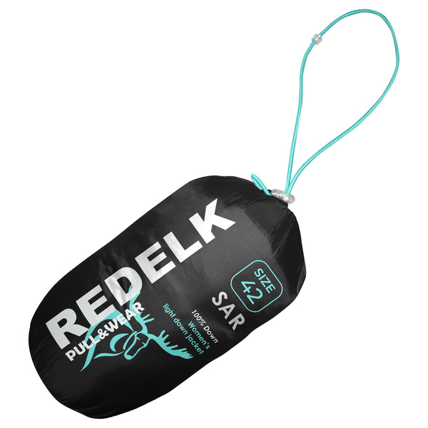 REDELK SAR GIACCA DONNA IN LEGGERA PIUMA CON CAPPUCCIO E COMPRIMIBILE - DISPONIBILE IN VARI COLORI