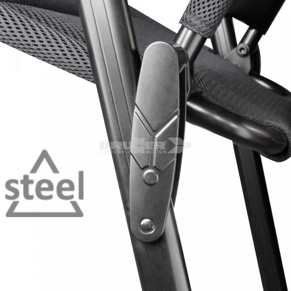 BRUNNER ARAVEL 3D Moderna sedia pieghevole a 4 gambe con schienale reclinabile a 7 posizioni - DISPONIBILE IN 3 MISURE E 2 COLORI