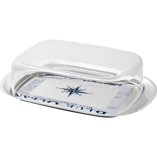 BRUNNER STOVIGLIE IN MELAMINA FANTASIA BLUE OCEAN ACQUISTABILE SFUSA O IN KIT DA 12-16 36PZ CON ANTISLIP