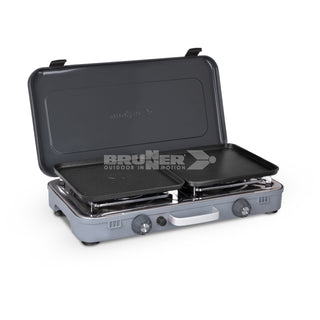 BRUNNER DEVIL KOOKMASTER GP FORNELLO A GAS PORTATILE CON DOPPIA PIASTRA DI COTTURA INCLUSA
