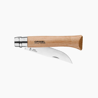 OPINEL N°12 LAME CRANTEE FOLDING CAMP COOKING KNIFE COLTELLO DA CAMPEGGIO CON LAMA DA 12CM IN ACCIAIO INOX