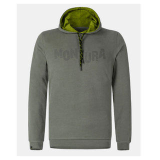 MONTURA KAROK MAGLIA UOMO IN COTONE CON CAPPUCCIO COLORE VERDE SALVIA DELAVE'