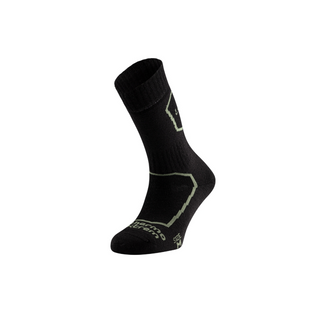 LURBEL EVEREST FIVE CALZE MEZZA ALTEZZA INVERNALI IN LANA MERINO TRASPIRANTI E RINFORZATE - COLORE: BLACK/LIGHT GREEN