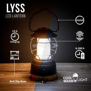 BRUNNER LYSS ELEGANTE LANTERNA A LED CON DOPPIA MODALITA' DI ILLUMINAZIONE