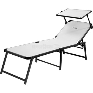 Compra white BRUNNER MARBELLA HIGH Lettino da sole molto confortevole con struttura stabile e pieghevole a tre gambe - Disponibile in 2 colori