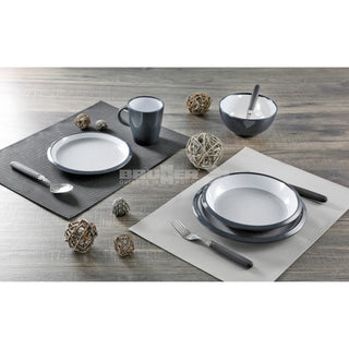 BRUNNER MIDDAY SET GRANYTE SET PIATTI DA 12 PEZZI IN RESISTENTE MELAMINA E FONDO ANTISLIP