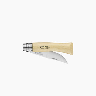 OPINEL COLTELLINO IN ACCIAIO INOX CON MANICO IN LEGNO MISURA N°7