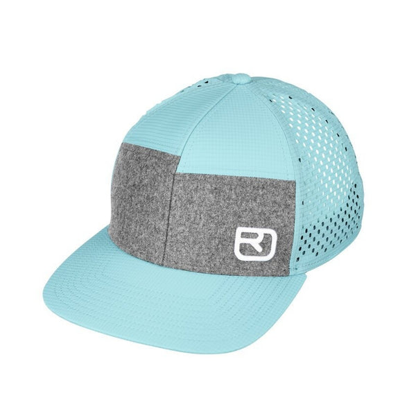 ORTOVOX LOGO AIR TRUCKER CAP CAPPELLO LEGGERO IN MISTO LANA TECNICA ice/waterfall