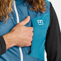 ORTOVOX WINDBREAKER VEST MEN - Petrol Blue - Gilet comprimibile antivento e con merino inside