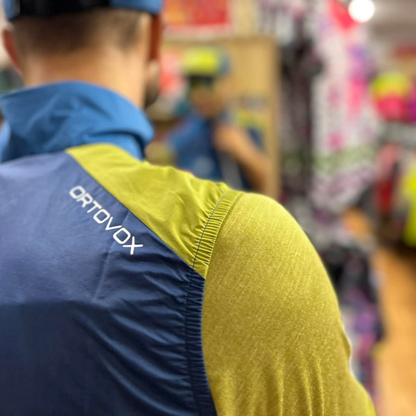 ORTOVOX WINDBREAKER VEST MEN - Petrol Blue - Gilet comprimibile antivento e con merino inside