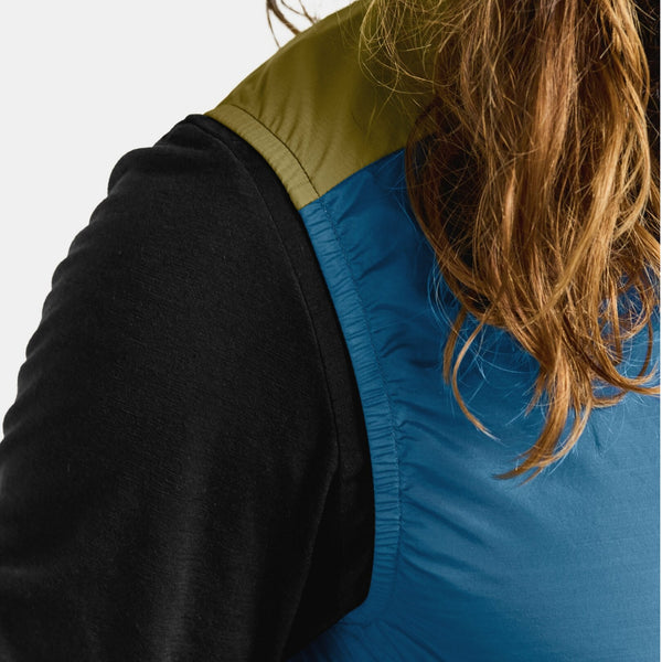 ORTOVOX WINDBREAKER VEST MEN - Petrol Blue - Gilet comprimibile antivento e con merino inside