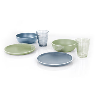 BRUNNER STOVIGLIE IN MELAMINA E FONDO ANTISLIP FANTASIA DOLOMIT - ARTICOLI ASSORTITI - DISPONIBILE IN DIVERSI COLORI