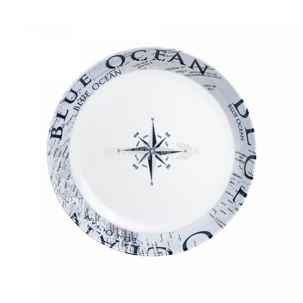 BRUNNER STOVIGLIE IN MELAMINA FANTASIA BLUE OCEAN ACQUISTABILE SFUSA O IN KIT DA 12-16 36PZ CON ANTISLIP