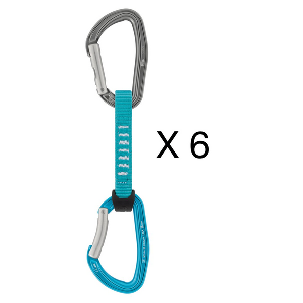 PETZL DJINN AXESS CONFEZIONE DA 6 RINVII DA 12 CM ROBUSTI E LEGGERI PER ARRAMPICATA