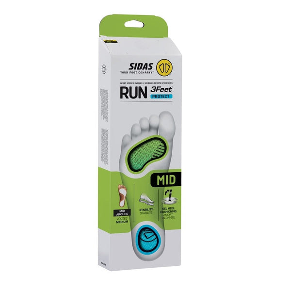 SIDAS RUN 3 FEET PROTECT MID SOLETTE STABILIZZANTI DA RUNNING IDEALI PER PIEDI A PIANTA STANDARD