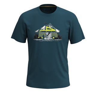 SMARTWOOL RIVER VAN T-SHIRT A MANICHE CORTE UNISEX IN MISTO LANA MERINO LEGGERA E ANTIODORE  - COLORE: TWILIGHT BLUE - NUOVI ARRIVI SS24