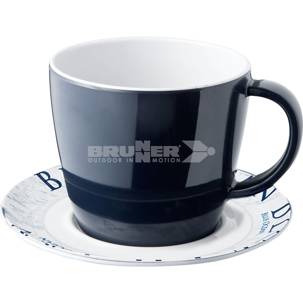 BRUNNER STOVIGLIE IN MELAMINA FANTASIA BLUE OCEAN ACQUISTABILE SFUSA O IN KIT DA 12-16 36PZ CON ANTISLIP